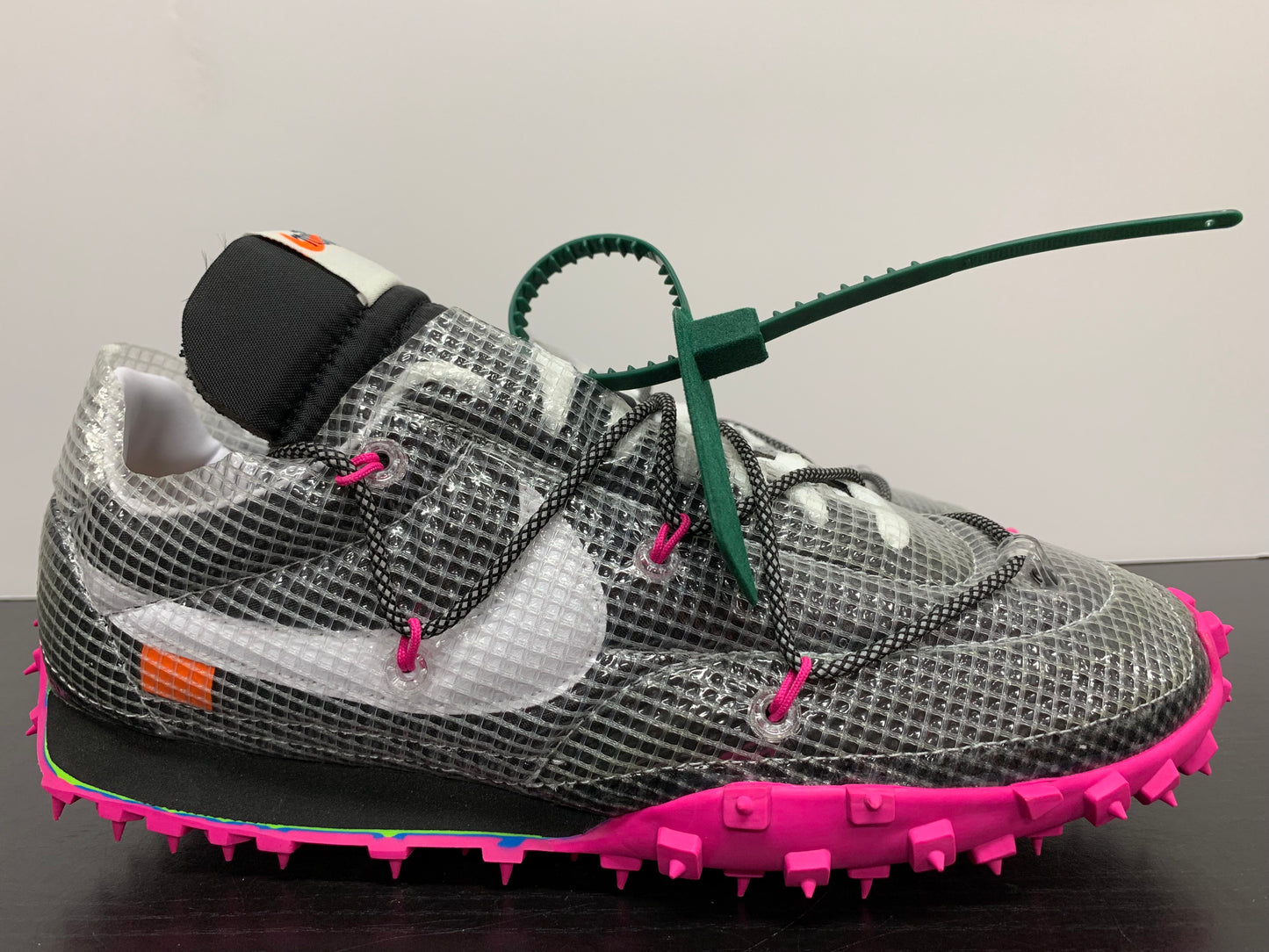 WMNS Nike Waffle Racer Off-White Black Size 13.5W