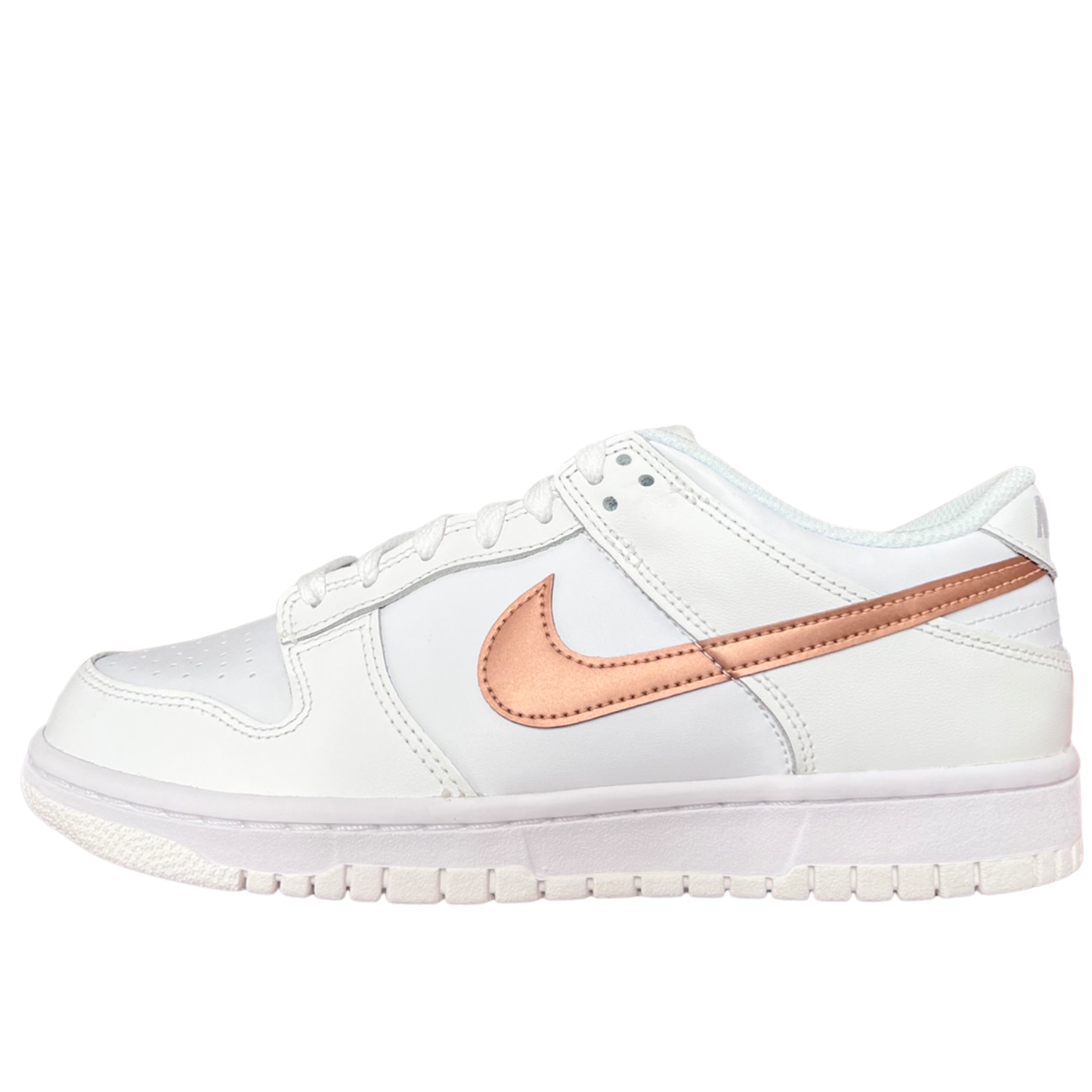 Nike Dunk Low White Metallic Red Bronze GS