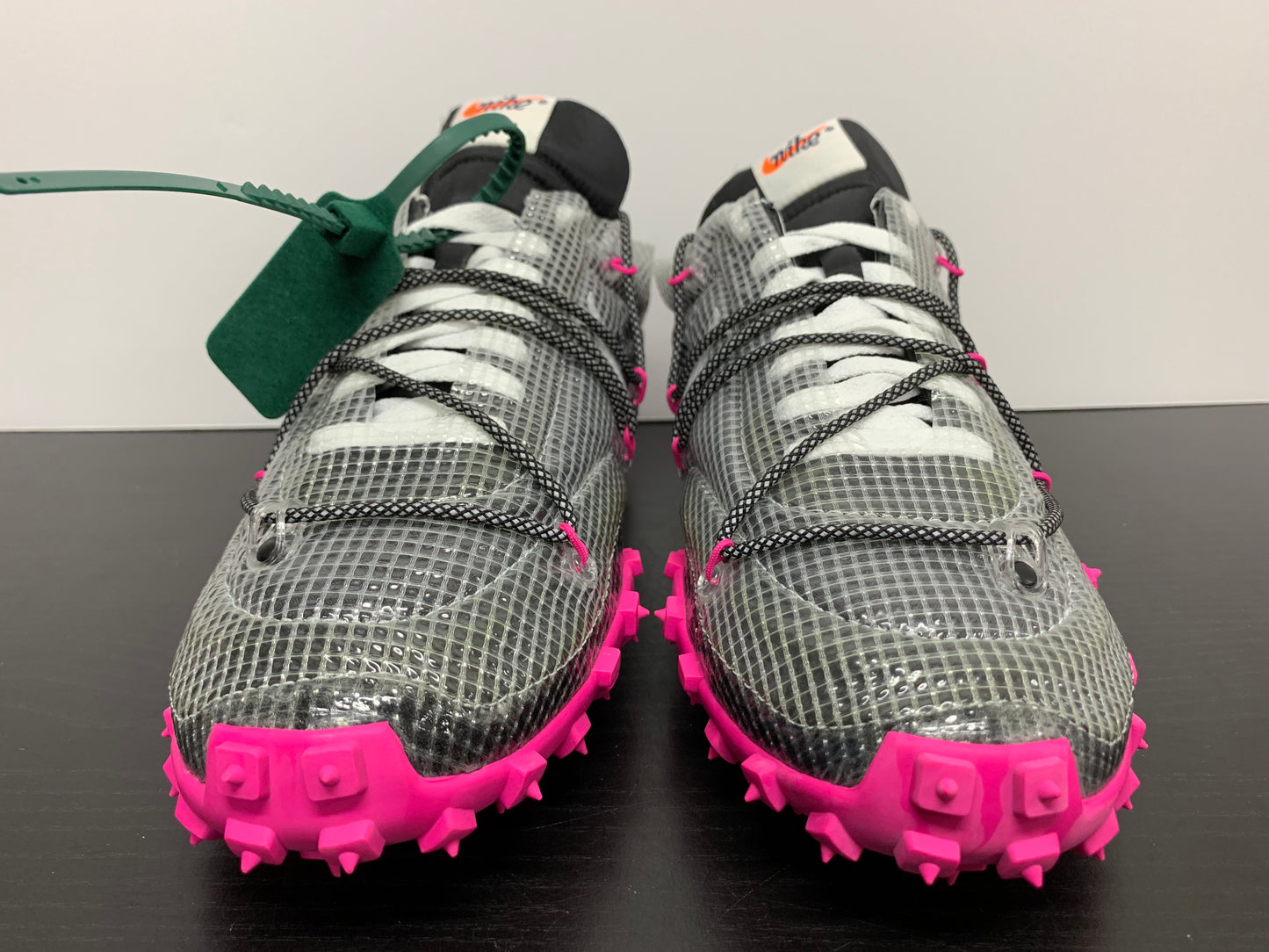 WMNS Nike Waffle Racer Off-White Black Size 13.5W